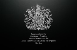 Aston Martin royal warrant, 2025, warrant